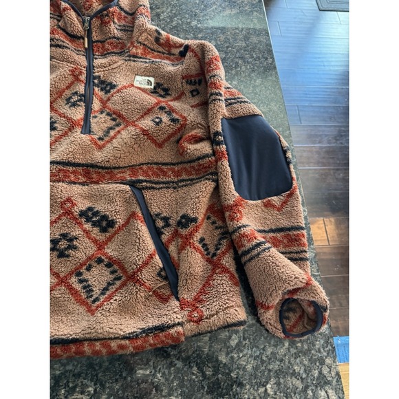 The North Face Sweater Mens S Brown Campshire Pullover Hoodie Fleece Jacket - Picture 3 of 16